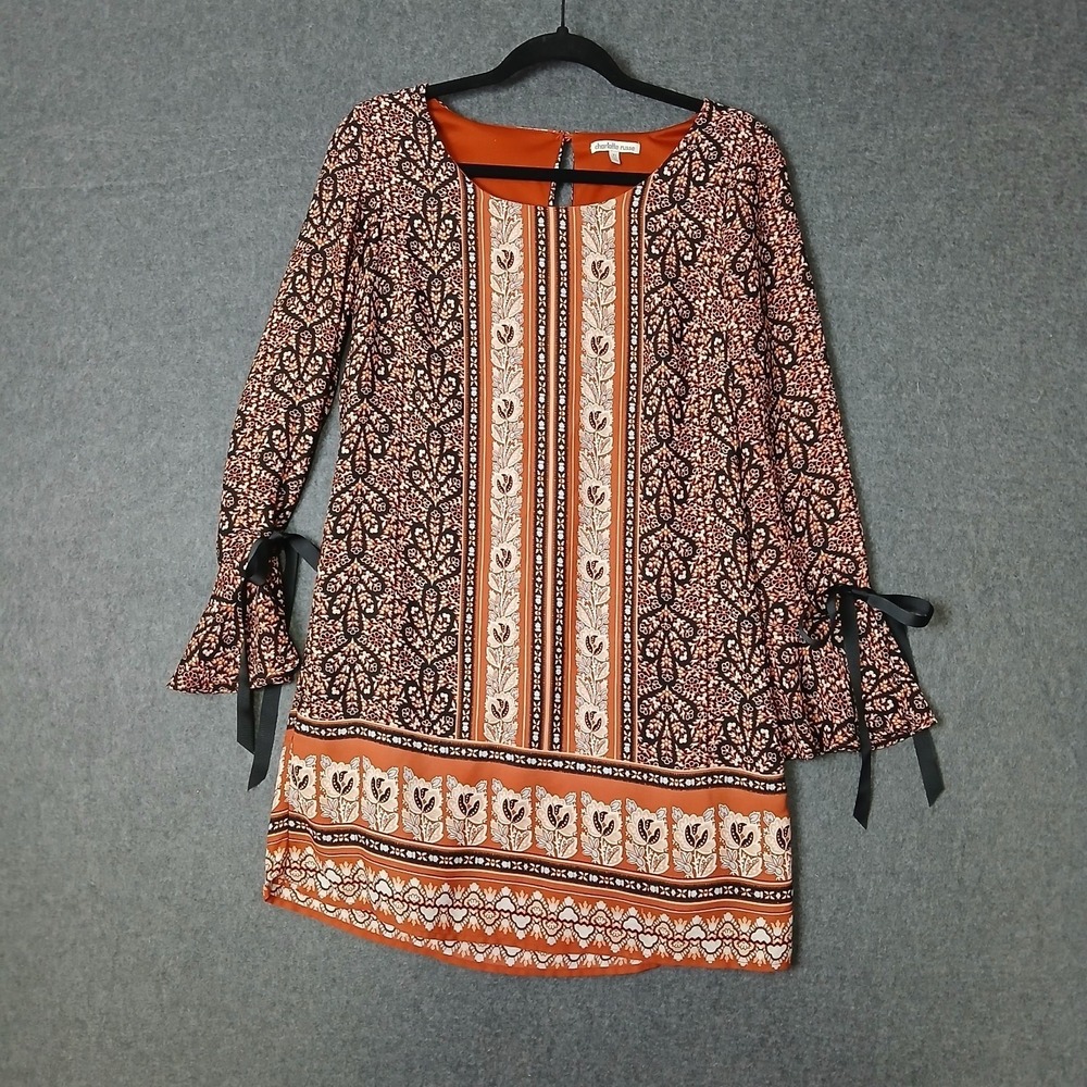 Charlotte Russe Shift Dress sz XS festival peasant cottage core 70s boho hippie